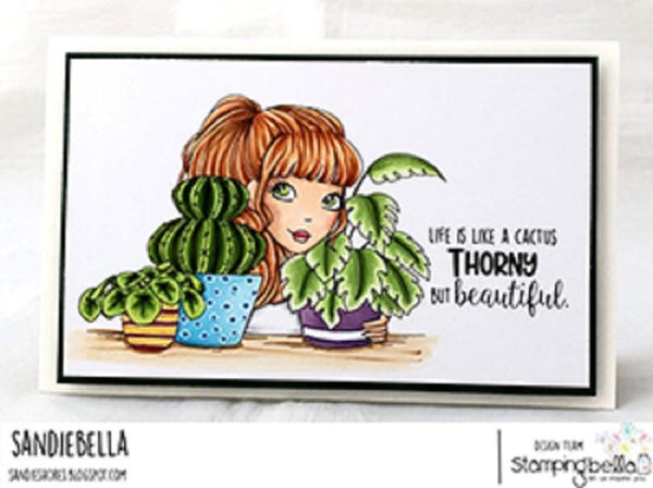 Stamping Bella Cling Stamps - Mochi Plant Girl - Stamp is approx. 3.25 x 4.25 in*
