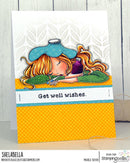Stamping Bella Cling Stamps - Under The Weather Mochi Girl - Stamp is approx. 2.25 x 4.5 in.*