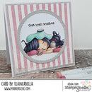Stamping Bella Cling Stamps - Under The Weather Mochi Girl - Stamp is approx. 2.25 x 4.5 in.