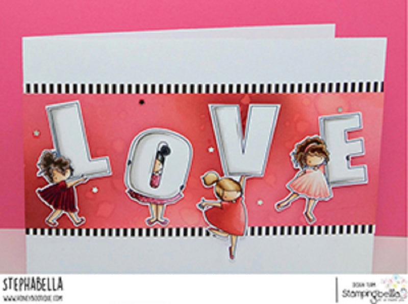 Stamping Bella Cling Stamps - Teeny Tiny Townie Love - Stamp is approx. 3 x 5 in.*
