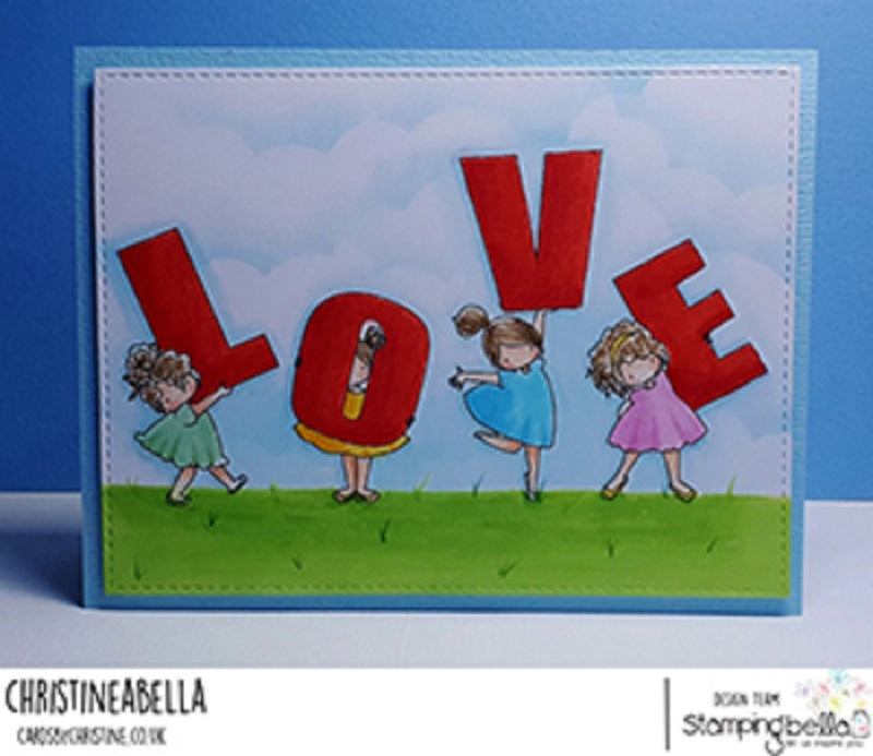 Stamping Bella Cling Stamps - Teeny Tiny Townie Love - Stamp is approx. 3 x 5 in.*