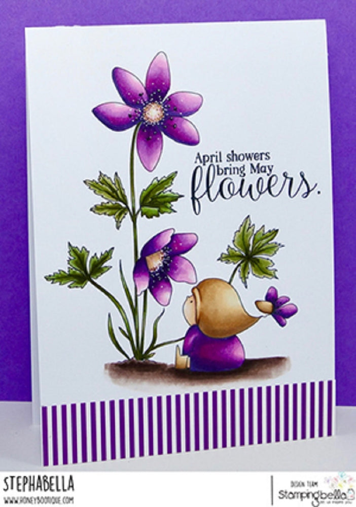Stamping Bella Cling Stamps - Spring Sentiment Set - Grow your own way is approx. 0.25 x 2.5 in.*