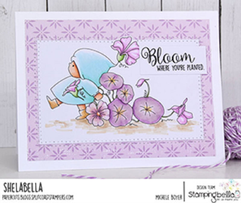 Stamping Bella Cling Stamps - Spring Sentiment Set - Grow your own way is approx. 0.25 x 2.5 in.*