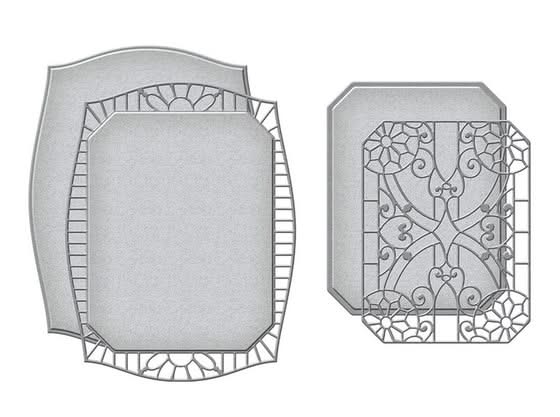 Spellbinders Flourished Fretwork Etched Die By Becca Feeken - Fluted Tracery*