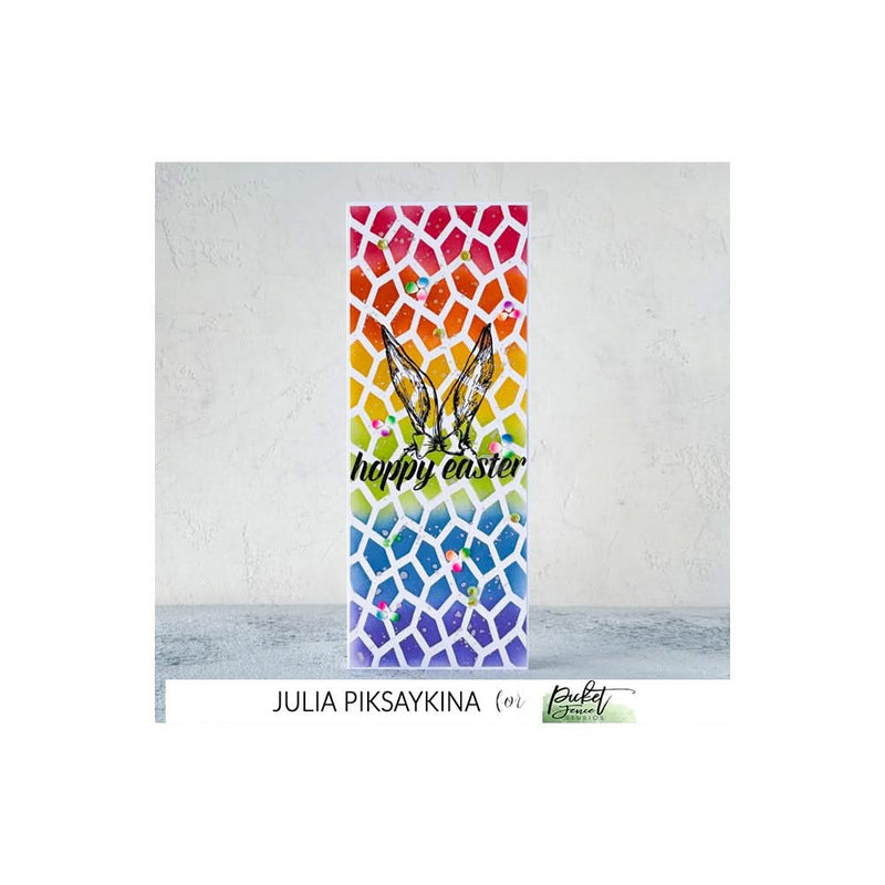 Picket Fence Studios Stencil 4"X10" - Cobblestone - Slim Line*
