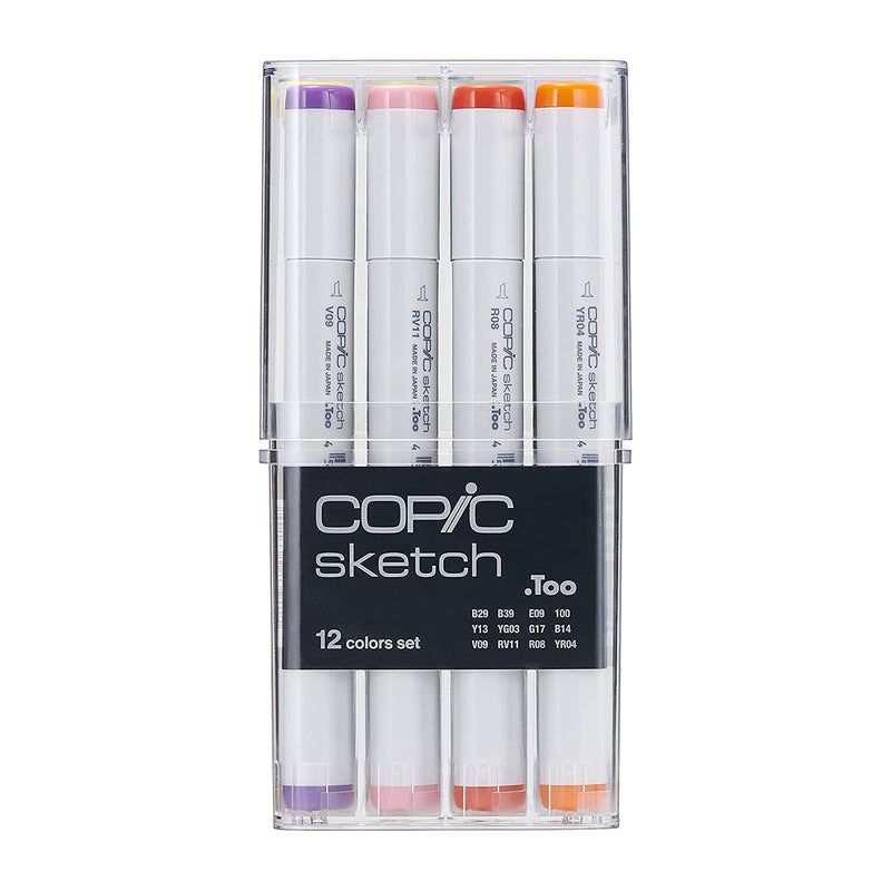 Copic Sketch Markers 12Pc Set Basic*