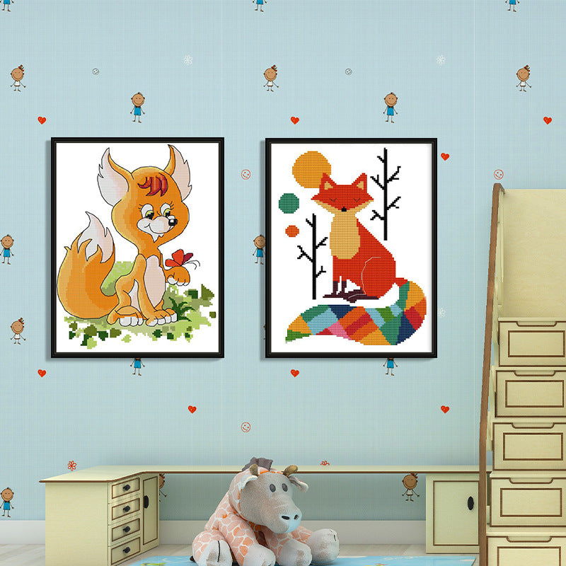 Poppy Crafts Cross-Stitch Kit 76 - Little Fox No. 2*