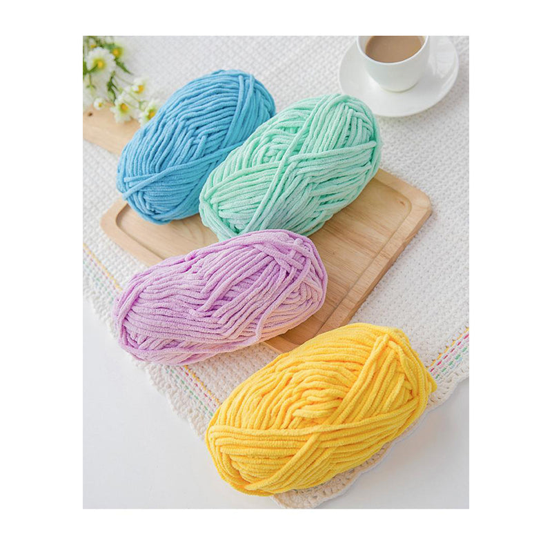 Poppy Crafts Super Soft Chenille Yarn 100g - Soft Brown