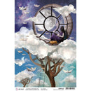 Ciao Bella Rice Paper Sheet A4 - Window In The Clouds, Moon & Me