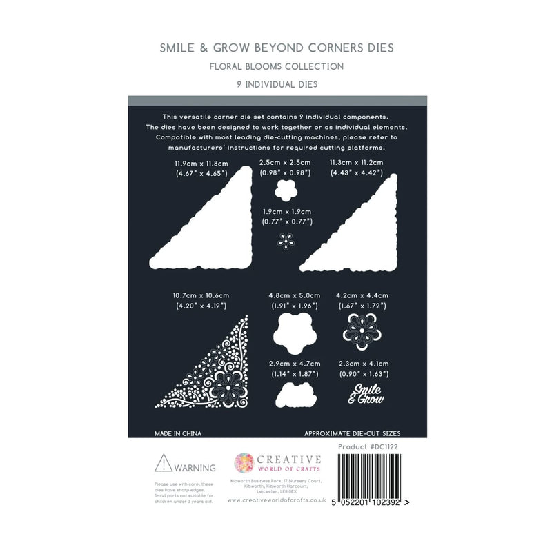 The Paper Boutique Floral Blooms Corner Collection Die Set 9 pk - Smile & Grow*
