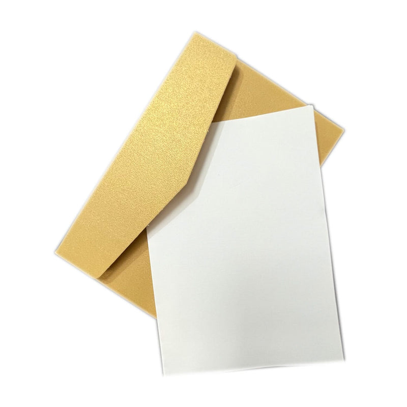 Poppy Crafts Premium Pearlescent Cards & Envelopes A6 Gold - 5 Pack