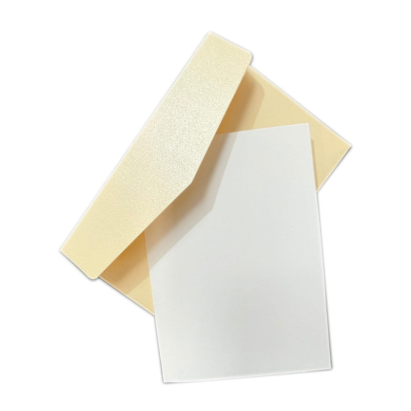 Poppy Crafts Premium Pearlescent Cards & Envelopes A6 Ivory - 5 Pack