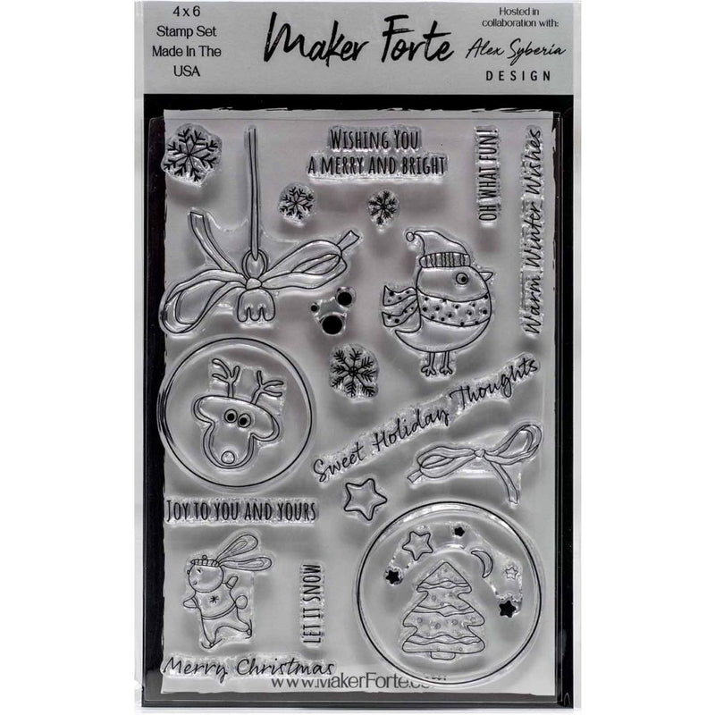 Maker Forte Clear Stamps By Alex Syberia Design 4"X6" - Oh What Fun*