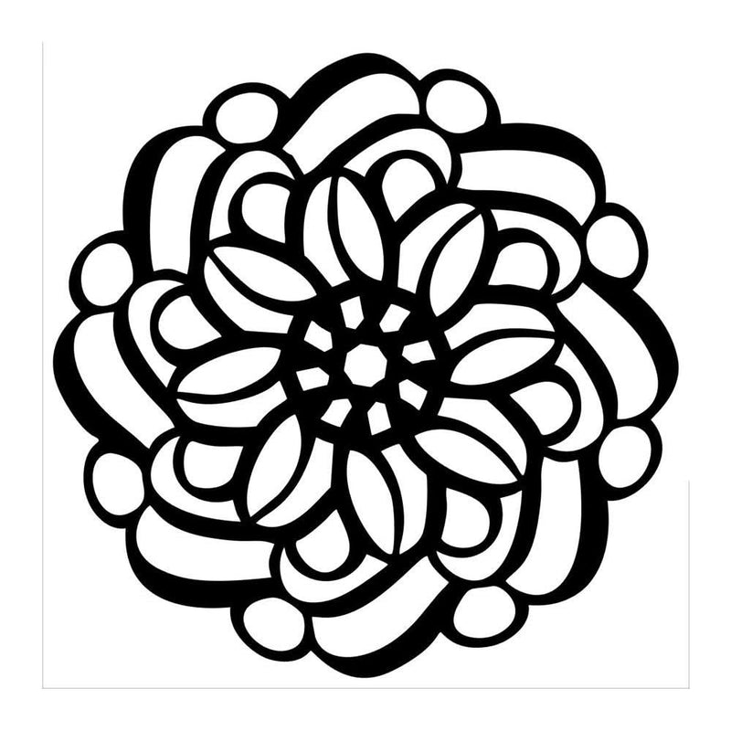 Maker Forte Stencils By Jess Francisco 6"X6" - Swirly Whirly*
