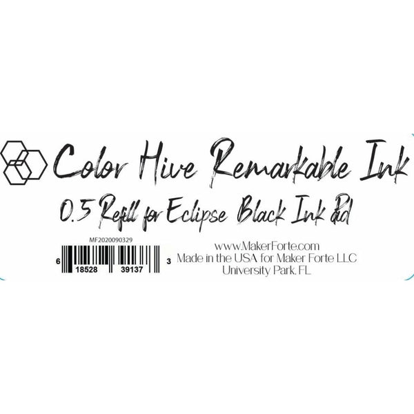 Maker Forte Colour Hive reMARKable Ink Refill .5oz - Eclipse Black
