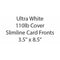 Maker Forte 110lb Cover Cardstock 3.5"X8.5" 10 pack - Ultra White - Slimline Card Fronts
