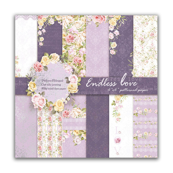 Poppy Crafts 6"x6" Paper Pack #200 - Endless Love