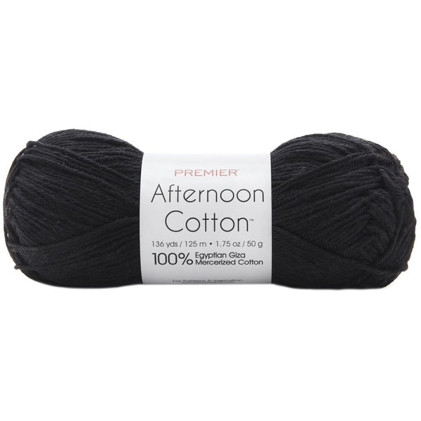 Premier Yarns Afternoon Cotton Yarn - Black 50g