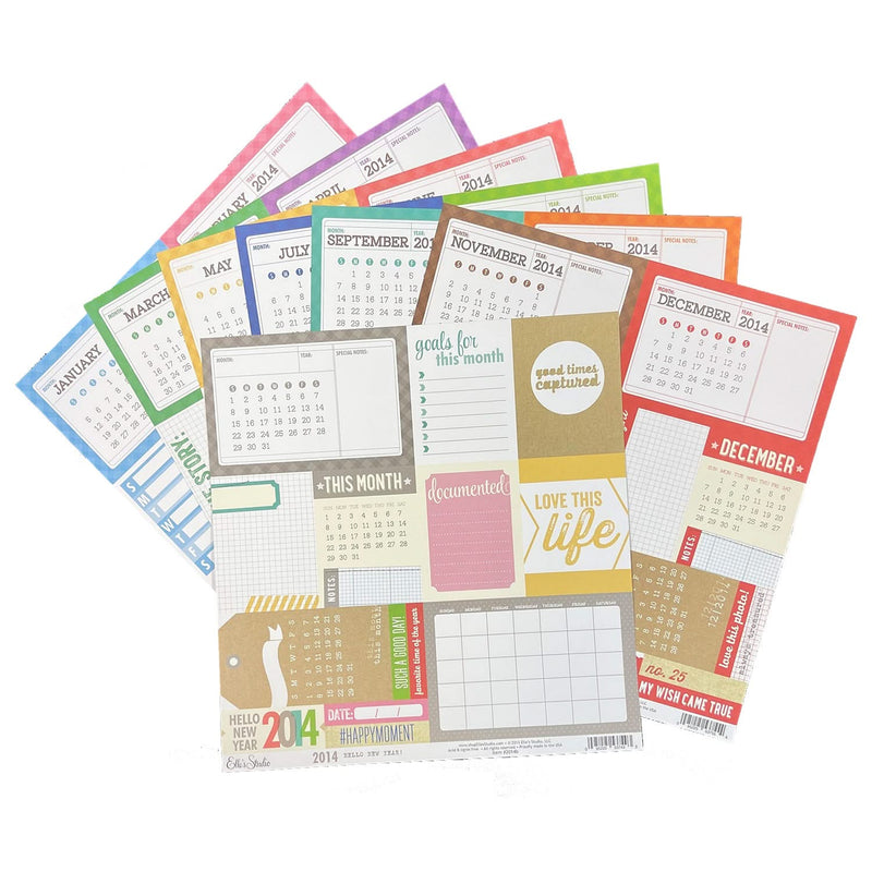 Elle's Studio - 2014 - January - December 12x12 D/Sided Paper pack*
