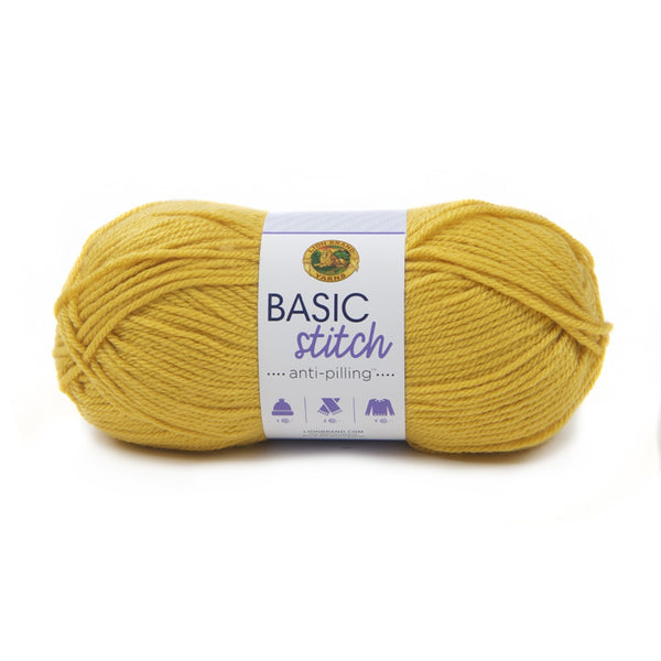 ^Lion Brand Yarn - Basic Stitch Anti-Pilling - Mustard 100g^