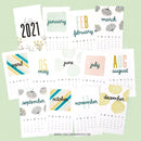 Concord & 9th Calendar 3.5in x 6in, 16 Sheets - 2021*