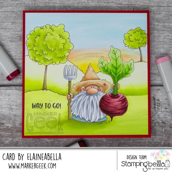 Stamping Bella Cling Stamps Gnome Farmer*