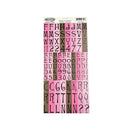 Sassafras - Cardstock Stickers - Pretty in Pink Alphabet