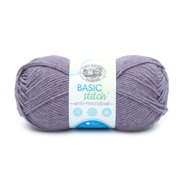 Lion Brand Basic Stitch Antimicrobial Yarn - Lavender Mist
