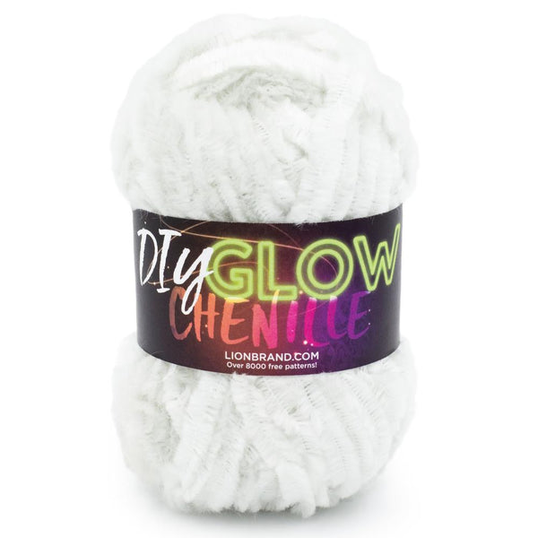 Lion Brand DIY Glow Chenille Yarn - Pearl