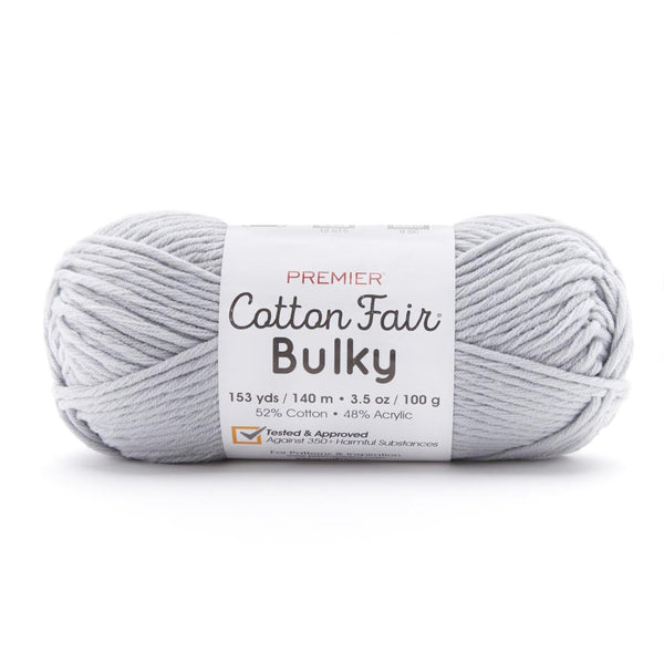 Premier Yarns Cotton Fair Bulky Yarn - Solid - Silver 100g*