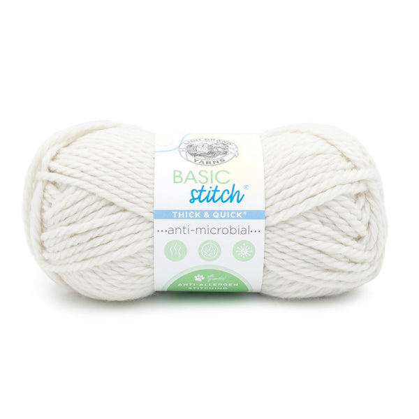 Lion Brand Basic Stitch Antimicrobial Thick & Quick Yarn - Vintage