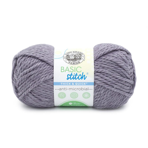 Lion Brand Basic Stitch Antimicrobial Thick & Quick Yarn - Lavender Mist