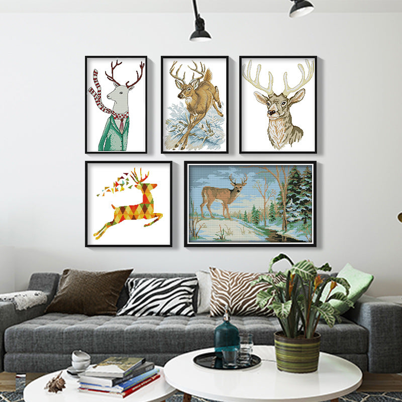Poppy Crafts Cross-Stitch Kit 63 - The Deery in the Forest*