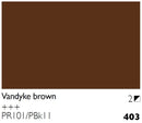 Cobra Artist Water Mixable Oil Colour  - 403 - Vandyke Brown 40ml*