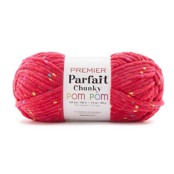 Premier Parfait Chunky Pom Pom Yarn - Party Pink