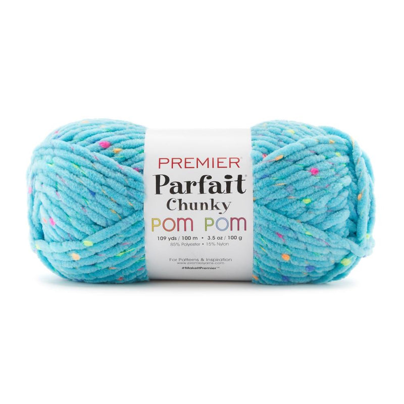 Premier Parfait Chunky Pom Pom Yarn - Electric Blue