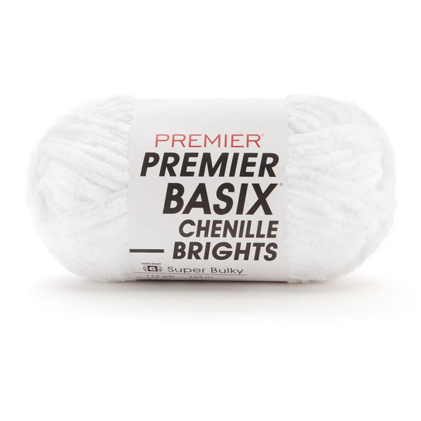 Premier Basix Chenille Brights Yarn - White