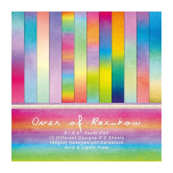 Poppy Crafts 6"x6" Paper Pack #212 - Over the Rainbow