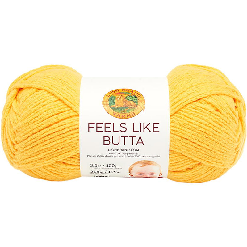 Lion Brand Feels Like Butta Yarn - Yellow 100g