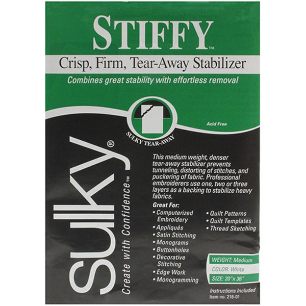 Sulky Stiffy Tear-Away Stabilizer 20"X36"