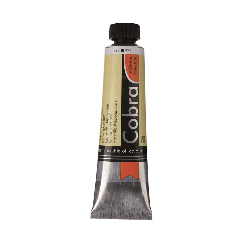 Cobra Artist Water Mixable Oil Colour  - 222 - Naples Yellow Light 40ml*