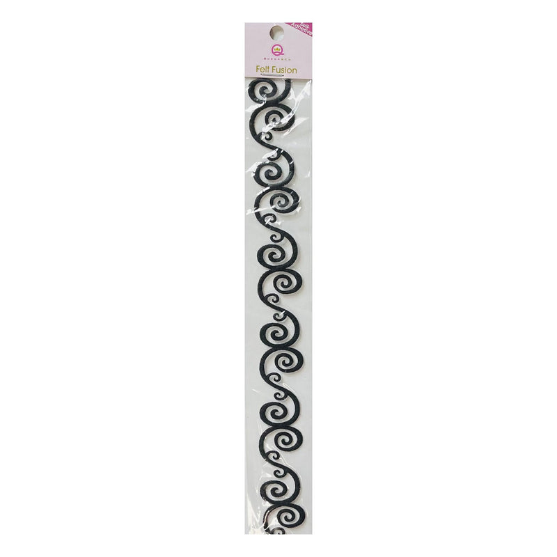 Queen & Co 12" Self-Adhesive Felt Fusion - Scroll Style