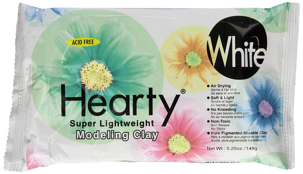 Hearty Super Lightweight Air-Dry Clay 5.25oz - White