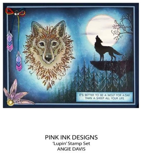 Pink Ink Designs 6"x 8" Clear Stamp Set - Lupin*