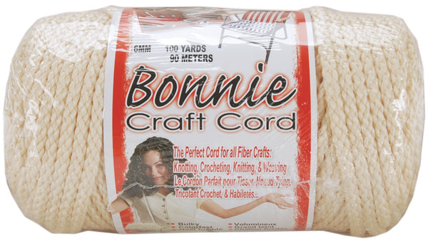 Pepperell Bonnie Macrame Craft Cord 6mmX100yd - Flesh (Cream)