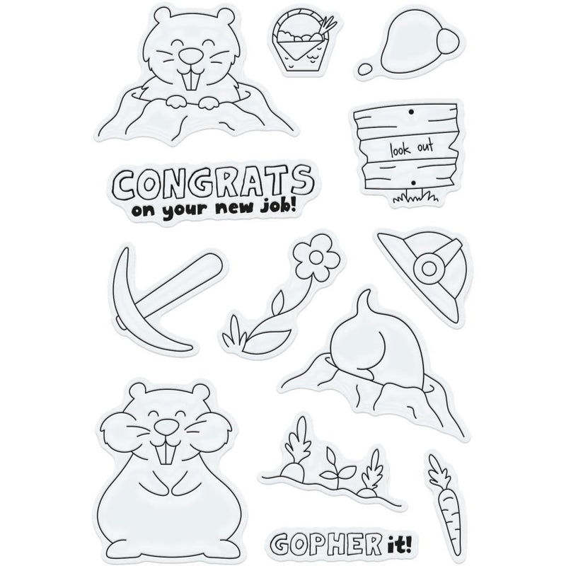 Tonic Studios Clear Stamps Go For It Gopher