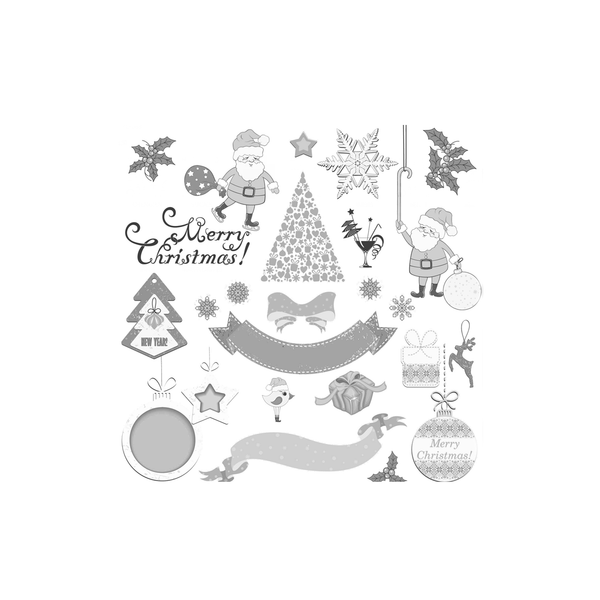 Poppy Crafts Clear Stamps #258 -  Merry Christmas - 5" x 5"*