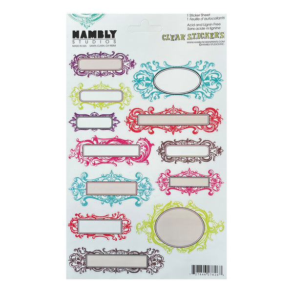Hambly Studios Clear Stickers - Banner Frames