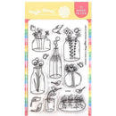 Waffle Flower Crafts Clear Stamps 4in x 6in - Jars Of Happiness