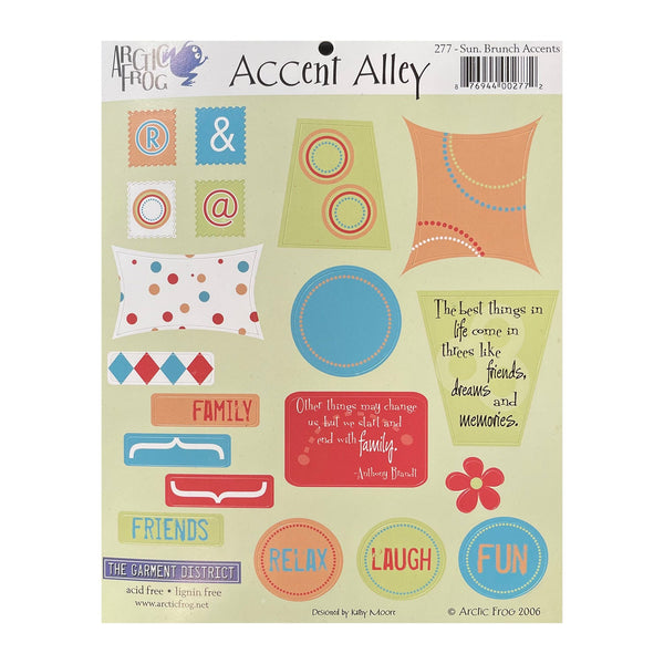 Arctic Frog Accent Alley 8"x9" Sticker Sheet - Brunch